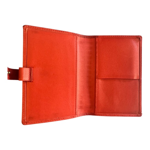 Coach Red Leather Wallet with Snap Closure - Picture 7 of 11
